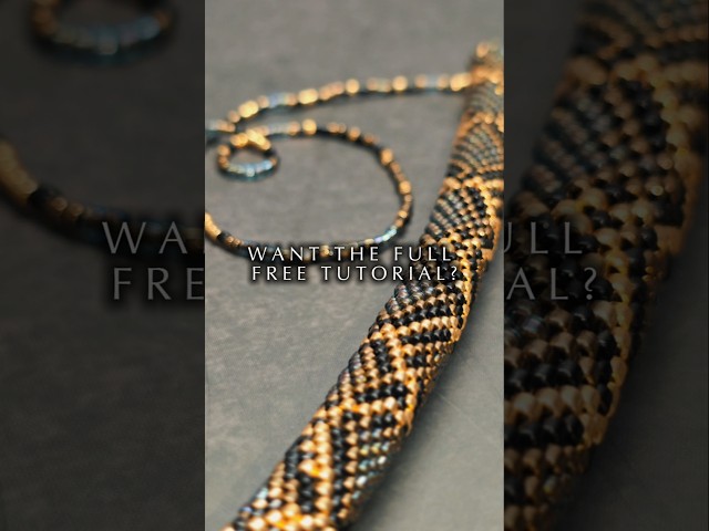 Snake Rope Beading 🐍 Would You Watch the FULL FREE Tutorial? #beading #beadingtutorial #snakerope