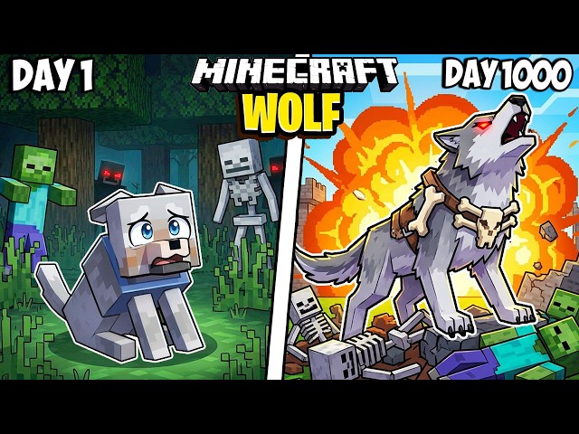 I Survived 1000 Days as a WOLF in Minecraft