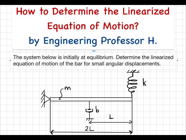 Equation of Motion of Rotational System | Vibration & Controls | Step-by-Step Example