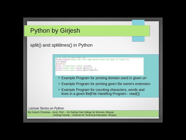 split() and splitlines() in Python