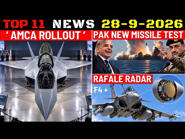 Indian Defence Updates : AMCA Rollout,Rafale Radar Production,15 MQ-9B Base,PAK Missile Test