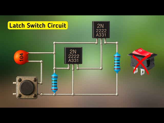 Single Push Button ON OFF Switch | Simple Latch Switch Circuit