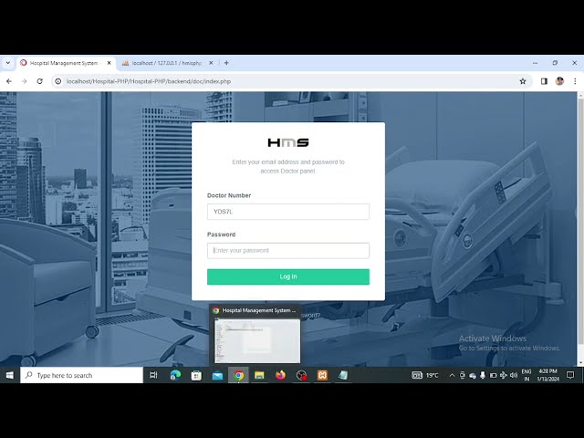  🏥 Hospital Management System Using PHP & MySQL | Full Project