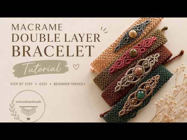 DIY Layered Macrame Bracelet Tutorial | 2-Layer Woven Bracelet Step by Step