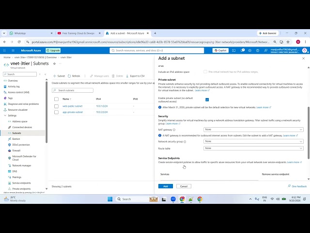 Azure 3-Tier Networking Hands-On Lab | VNet, Subnets, NSG, Route Tables & NAT Gateway-Part2