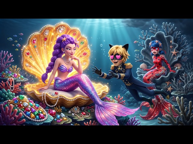 RICH MERMAID Rumi vs POOR MERMAID Lady Bug [ GOLDEN Cover ] Cat Noir Story & Kpop Demon Hunters MV