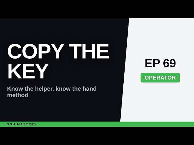 ssh-copy-id: What It Actually Does and Manual Install
