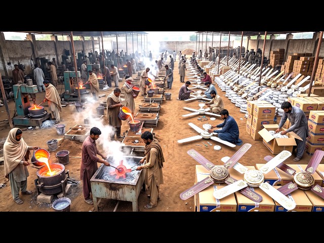 The Satisfying Process of Mass-Producing THOUSANDS of Ceiling Fans