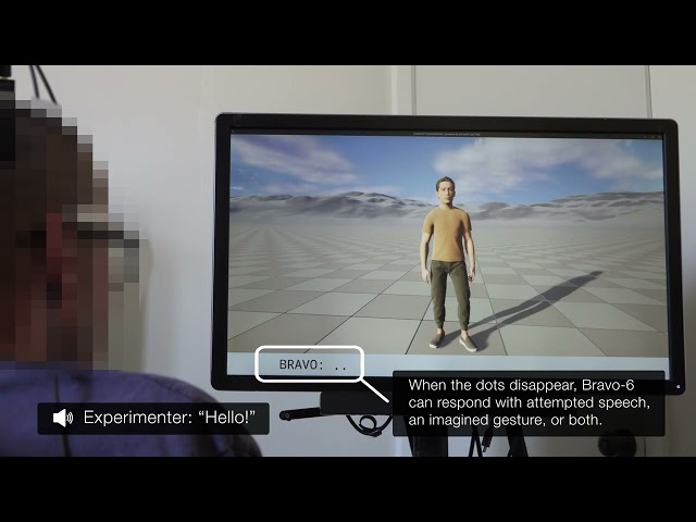 Simultaneous speech and gesture decoding for communication in paralysis
