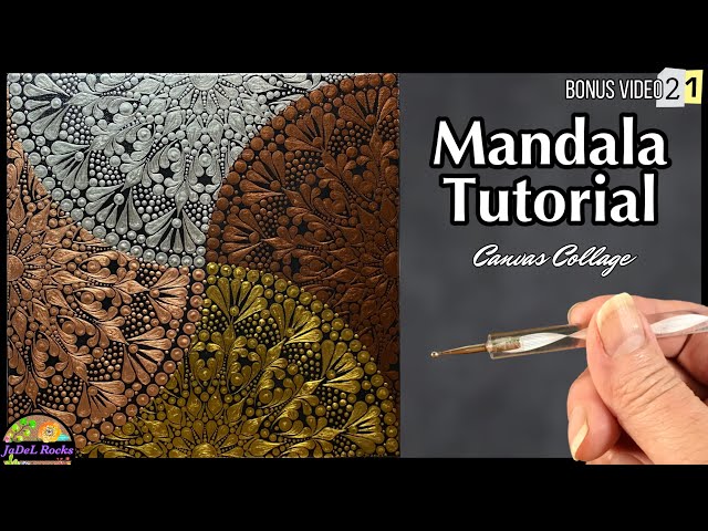 Create A Metallic Masterpiece! Full Tutorial On Painting A Mandala Collage On Canvas