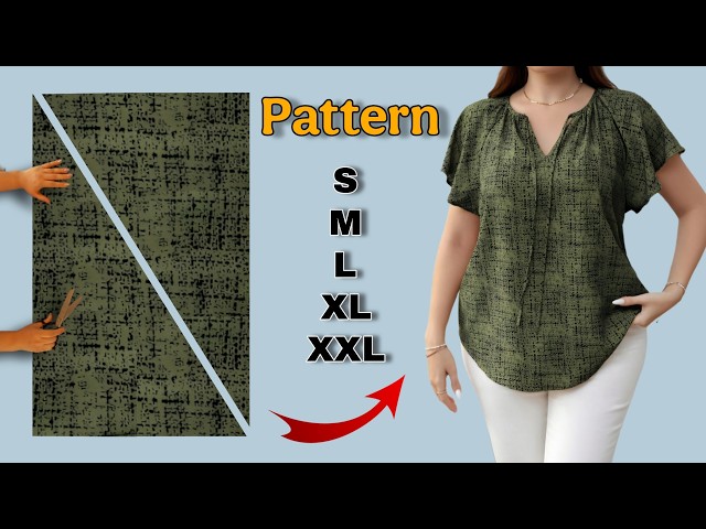 🔥 Super Easy Loose Shirt Cutting and Sewing Tutorial | Fits All Sizes