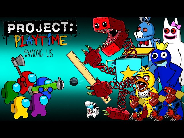 어몽어스 Mini Crewmate ATTACK PROJECT PLAYTIME & ZOMBIES | FUNNY AMONG US ANIMATION