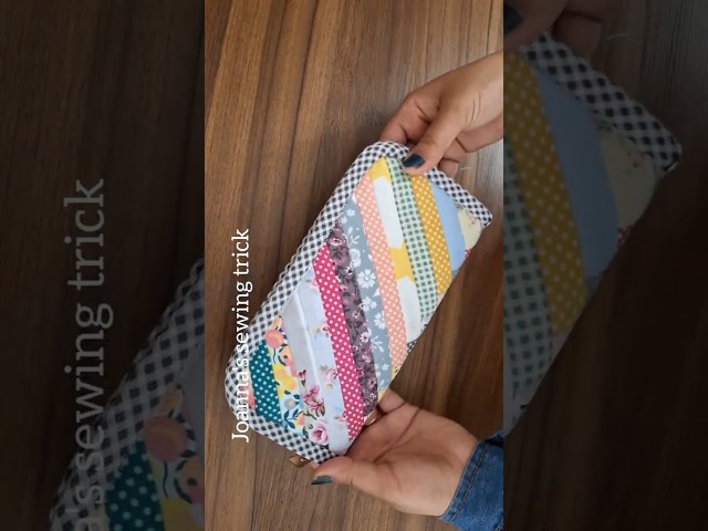 How to sew a patchwork handbag:Let's sew a patchwork handbag with scrap(diy)#shorts#patchworkhandbag