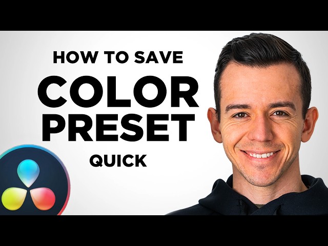 How to Save Color Preset in Davinci Resolve