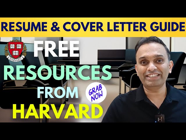 Perfect Resume MAKING Guide straight from Harvard | How to make Resume and Cover Letter