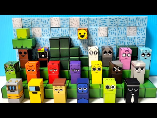 Sprunki  minecraft Magnetic unboxing Build Cubes Sprunki phase 1 Full Satisfying ASMR 音樂 節奏盒子