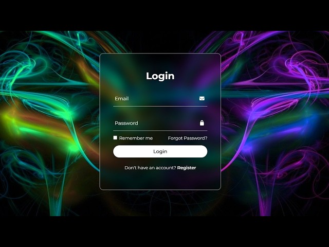 Animated Login Form Using HTML CSS 🔥 | Modern UI Design
