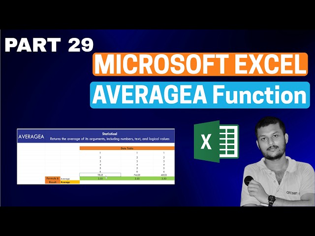 AVERAGEA Formula in Excel | Calculate Average Including Text & Logical Values