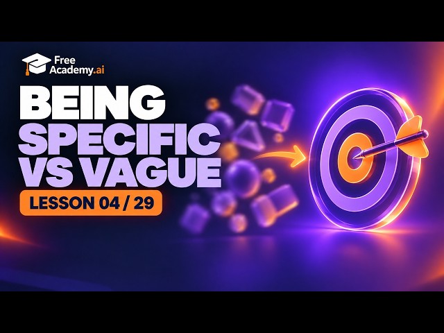 Being Specific vs Vague — Prompt Engineering Course (4/29)