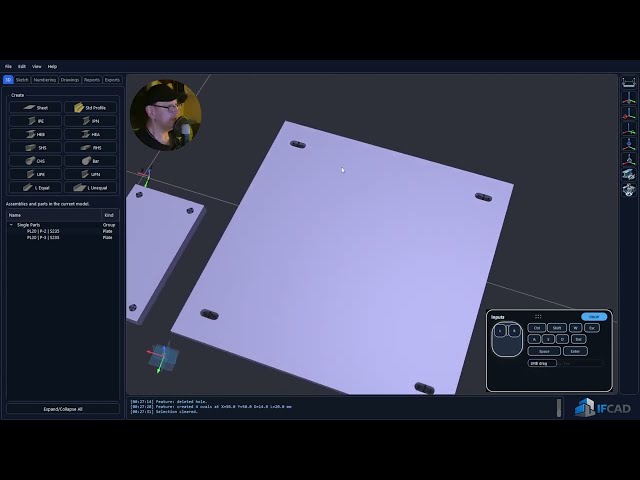 IFCAD v0.9 Preview — Sheet Metal Creation and Editing