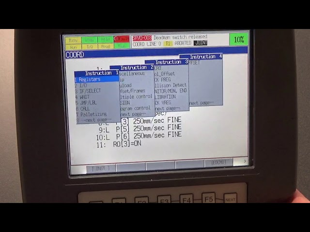 Fanuc Teach Pendant Navigation