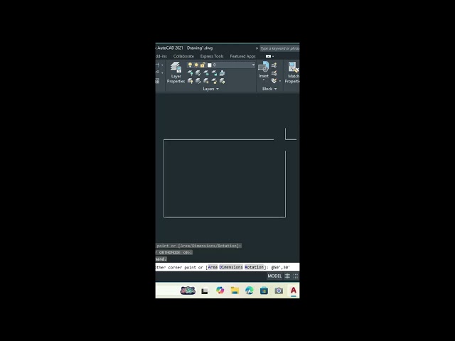 AutoCAD Rectangle Exact Size में बनाएं 🔥 5 Second Trick | #03
