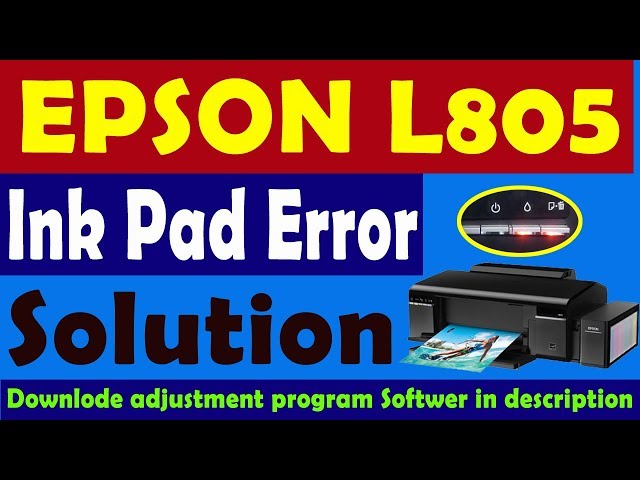 epson l805 reset - reset ink level epson l805 printer || ink error || red light blinking