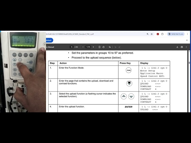ABB ACS800 VFD Parameter's Upload & Download With Keypad #abb #vfd #acs #800 #parameter #download