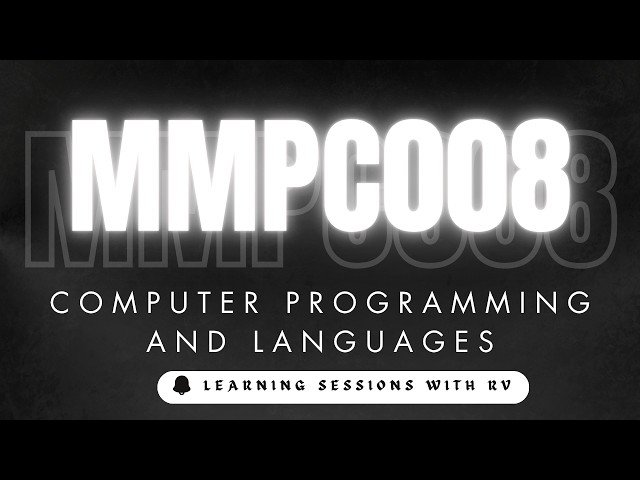 MMPC008 Unit 11 Computer Programming and Languages | IGNOU MBA TEE Exams | Learning Session with RV