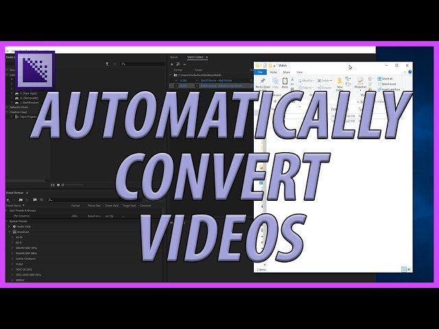 How to Automatically Convert Videos with Adobe Media Encoder CC