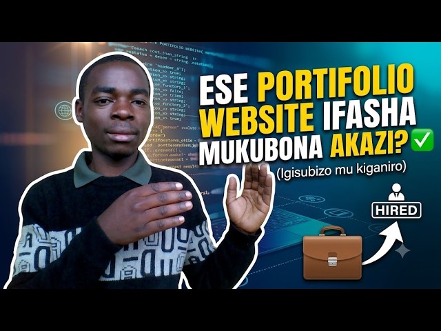 ESE  KOKO PORTFOLIO WEBSITE YAGUFASHA KUBONA AKAZI,KURIKIRA IYI VIDEO USUBIZWE