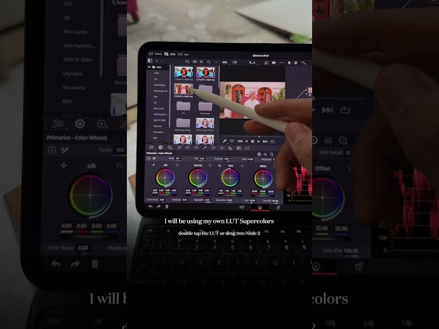 Color grading on DaVinci Resolve with iPad Pro M5