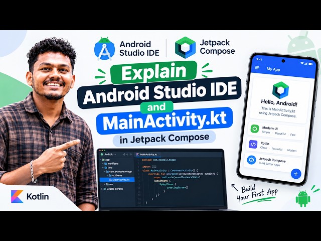 DAY 2: Android Studio IDE & MainActivity Explained | Jetpack Compose Tutorial