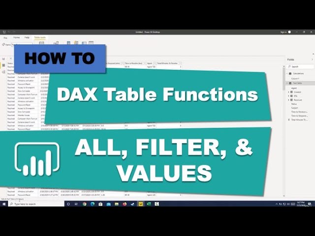 DAX Table Functions: ALL, FILTER, & VALUES