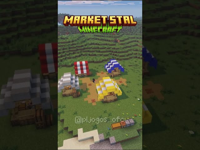 MARKET STALL in MINECRAFT ! 🤯 #minecraft #minecraftshorts #minecraftbuilding #shorts #fyp #mcpe