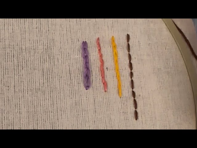 🧵 4 Basic Hand Embroidery Stitches for Beginners | Easy Step-by-Step Tutorial