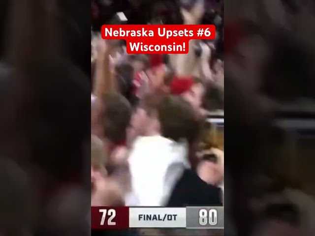 Nebraska Basketball Upsets #6 Wisconsin and Storms the Court!