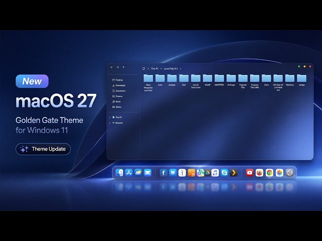 Golden Gate-Inspired macOS-Style Theme for Windows 11
