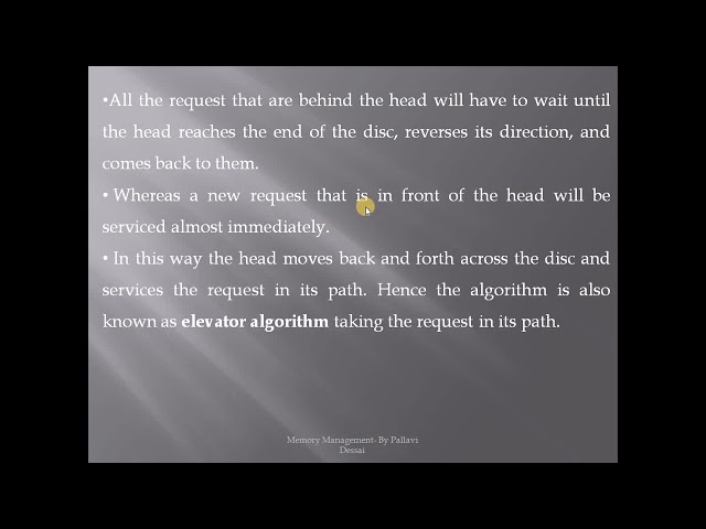 Disk scheduling algorithm