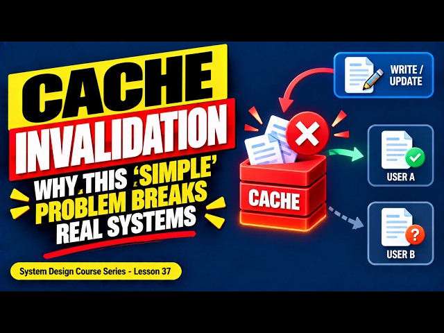 Lesson-37 | Cache Invalidation: Why This 'Simple' Problem Breaks Real Systems | System Design