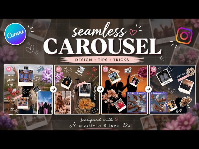 How to Make a Seamless Scrapbook Carousel in Canva | Instagram Carousel Tutorial
