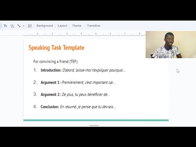 Transition Words in TEF Canada Exam