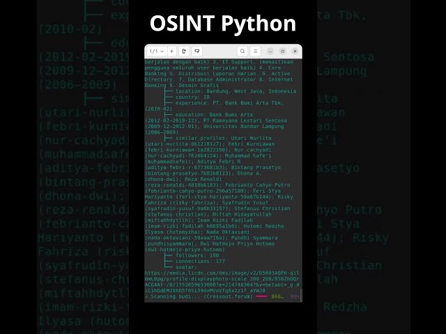 Scan Username Pakai Python -scanner python #osint #coding