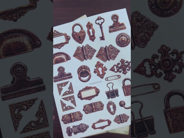 NEW Faux Hardware Stickers For Junk Journals!  #junkjournalideas #junkjournaling #scrapbooking