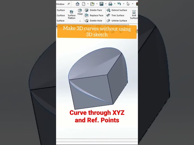 Solidworks Tutorial: 3D Curves #solidworks #solidworkstutorial #shorts