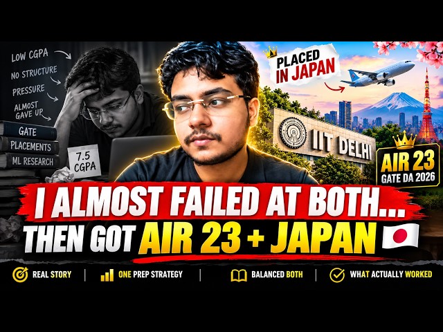 AIR 23 in GATE DA 2026 + Placed in Japan 🇯🇵 | IIT Delhi Student’s Real Preparation Story