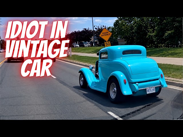 One Bad Move Nearly Wrecks This Vintage Car —  Driving fails -learn how to drive  #1614