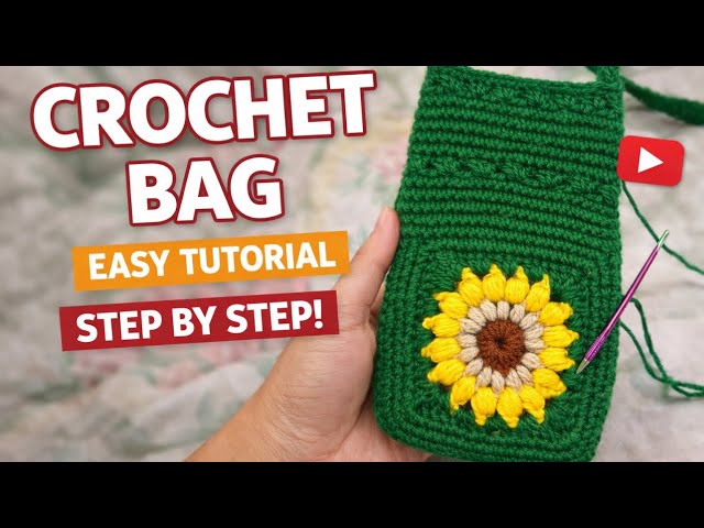 ⚡️ Beautiful crochet 🧶 sling bag making step by step