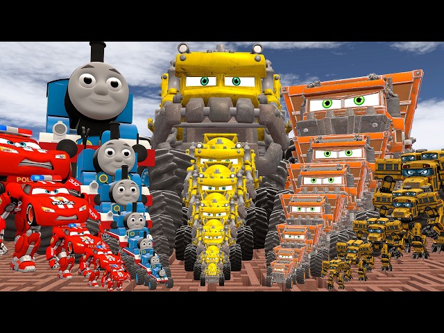 All Size Small To Large Thomas Steel Jaw Truck Thomas The Truck Mcqueen Bus Eater Amy in Maze EP 16