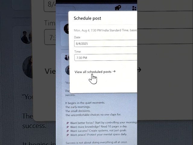 Check All Scheduled LinkedIn Posts in 2025🔥 | LinkedIn Post Scheduler Hack | #shorts #linkedin